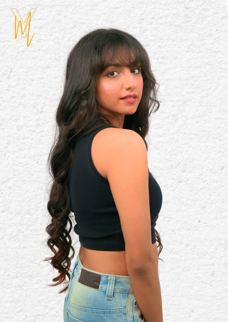 Black Cropped Vest Top - Yellow Molly